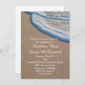 Strandzand en Zee Schuim Trouw Verlovingsfeest Kaart (Voorkant / Achterkant)