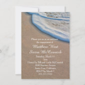 Strandzand en Zee Schuim Trouw Verlovingsfeest Kaart (Voorkant)