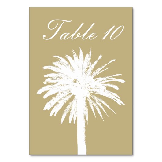 Strandzand kleur palmboom tekening bruiloft kaart (Achterkant)