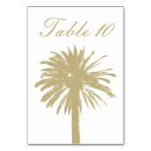 Strandzand kleur palmboom tekening bruiloft kaart (Voorkant)
