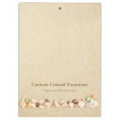 Strandzand met zeeschelpen Business Klembord (Achterkant)