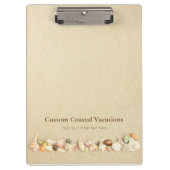 Strandzand met zeeschelpen Business Klembord (Voorkant)