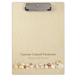 Strandzand met zeeschelpen Business Klembord
