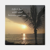 Strandzand op blote voeten magneet (Voorkant)