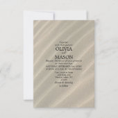 Strandzand textured bruiloft uitnodiging (Voorkant)