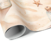 Strandzand Zeester Flessen Cadeaupapier (Rol Hoek)