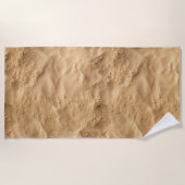 Strandzandtextuur handdoek – hyperrealistische loo (Voorkant)
