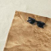 Strandzandtextuur handdoek – hyperrealistische loo (In situ)