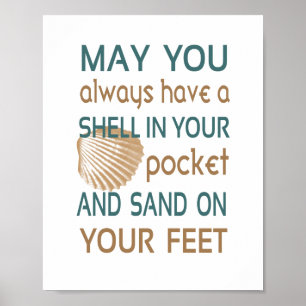 Strandzegen (standaard fotolijst formaat) poster