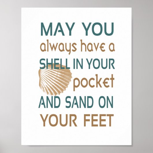Strandzegen (standaard fotolijst formaat) poster (Voorkant)