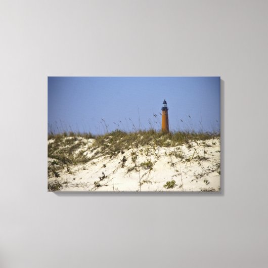 Strandzicht op Ponce Inlet Lighthouse Wrapped Canv Canvas Afdruk (Voorkant)