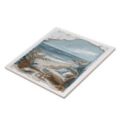 Strandzicht - Strand Uitzicht Window Tegeltje (Zijkant)