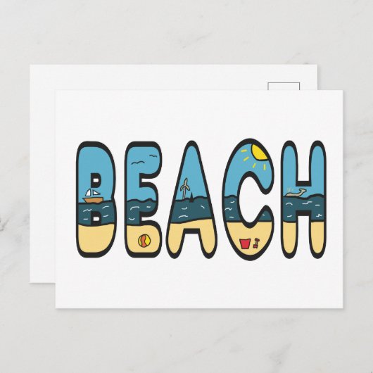 strandzijde briefkaart (Voorkant / Achterkant)