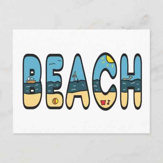 strandzijde briefkaart (Voorkant)