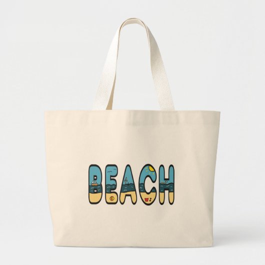 strandzijde grote tote bag (Voorkant)