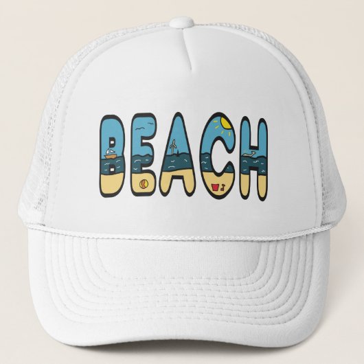 strandzijde trucker pet (Voorkant)