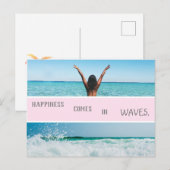 strandzomergolven tropische vibes briefkaart (Voorkant / Achterkant)