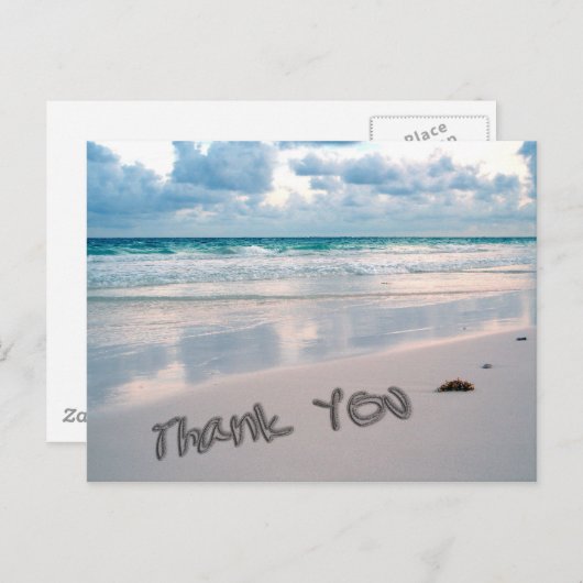 Strandzonsondergang Dank u Zand Schrijven Briefkaart