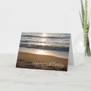 Strandzonsondergang Happy 60th Birthday Kaart