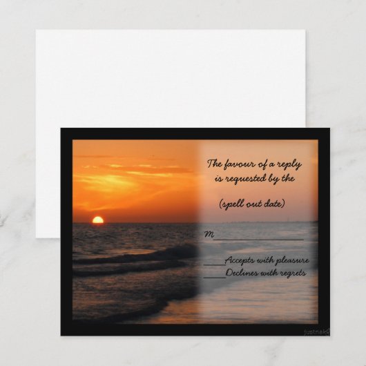 strandzonsondergang ii rsvp (Voorkant / Achterkant)