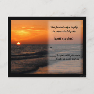 strandzonsondergang ii rsvp kaartje