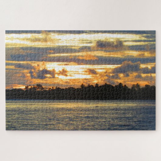 strandzonsondergang legpuzzel (Horizontaal)