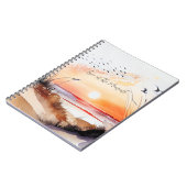 Strandzonsondergang met vogels notitieboek (Linkerzijde)