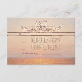 strandzonsondergang RSVP-kaart RSVP Kaartje