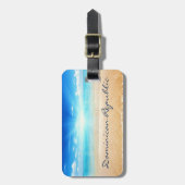 strandzonsopkomst Dominicaanse Republiek Bagagelabel (Voorkant verticaal)