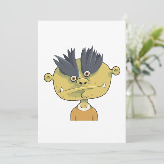 Strange Alien Person Kaart (Staand voorkant)