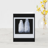 Strange And Unusual Ghost Photo Funny Horror Movie Kaart (Gele Bloem)