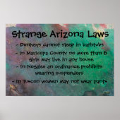 Strange Arizona Laws Poster (Voorkant)