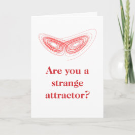 Strange Attractor - Natuurkunde Wiskunde Joke Vale Feestdagen Kaart