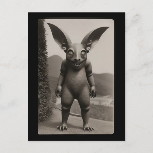 Strange Bat Monster Halloween Briefkaart (Voorkant)