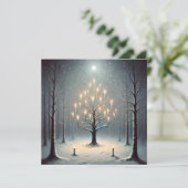 Strange Dark Winter Night Holiday Kaart (Staand voorkant)