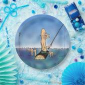 Strange Day Vist Cartoon Papieren Bordje (Feest)