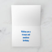 Strange Day Vist Cartoon-vogelkaart Kaart (Binnen)