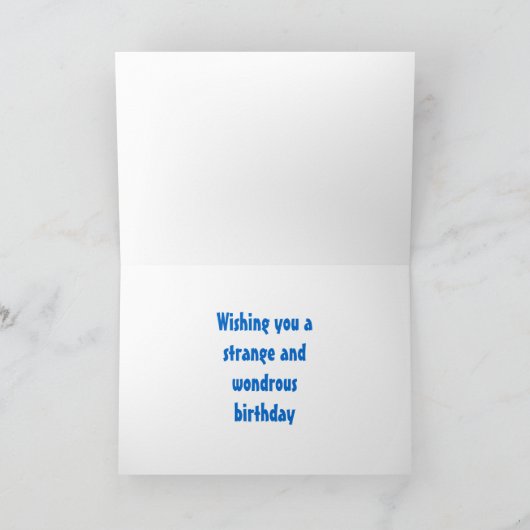 Strange Day Vist Cartoon-vogelkaart Kaart (Binnen)