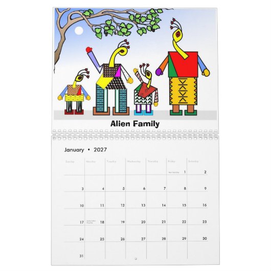 Strange Families Agenda 2012 Kalender (Jan 2027)