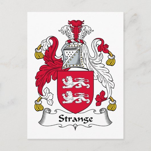 Strange Family Crest Briefkaart (Voorkant)