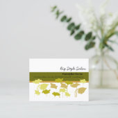 Strange Flower Row Appointment     GreenSalon Afsprakenkaartje (Staand voorkant)