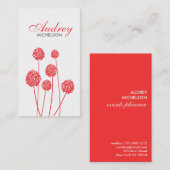 STRANGE FLOWERS WIT/ROOD Visitekaartje (Voorkant / Achterkant)