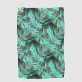 Strange gescuttled satijntonus, groenachtig tot ko golfhanddoek