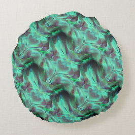 Strange gescuttled satijntonus, groenachtig tot ko rond kussen