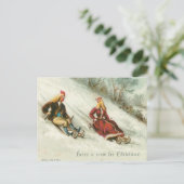 Strange  kippen die met kerst slapen feestdagenkaart (Staand voorkant)