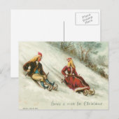 Strange  kippen die met kerst slapen feestdagenkaart (Voorkant / Achterkant)