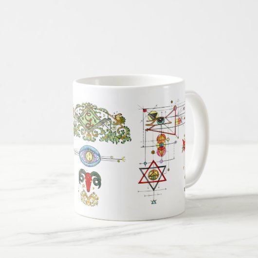 Strange Magic Circle Sigil Chaos Magic Witchcraf Koffiemok (Voorkant rechts)