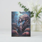 Strange Mutated Woman Surreal Art Briefkaart (Staand voorkant)