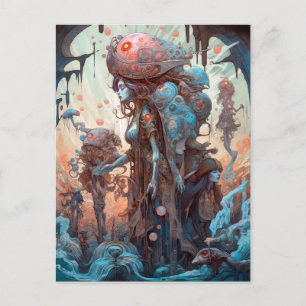 Strange Mutated Women Surreal Art Briefkaart