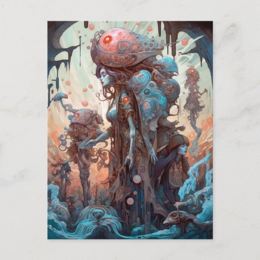 Strange Mutated Women Surreal Art Briefkaart (Voorkant)